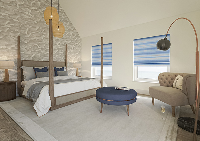 Ombre Velvet, Sky - Twist&Fit Roman Blind - Image 6